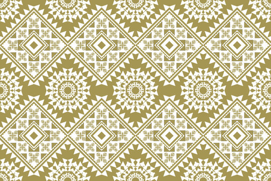 Geometric ethnic oriental seamless pattern art traditional Design for background,carpet,wallpaper,clothing,wrapping,Batik,fabric,Vector illustration.embroidery style.