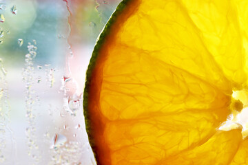 close-up slice of mandarin background