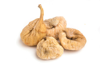 dried figs on white background
