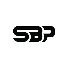 SBP letter logo design on white background. SBP creative initials letter logo concept.