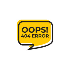 Error 404 not found symbol logo design
