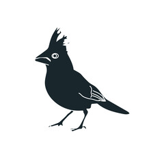 Northern cardinal silhouette stock illustration
