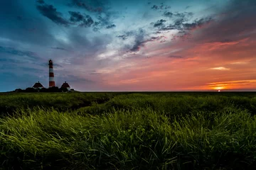 Foto op Aluminium Westerheversand lighthouse © Adrian