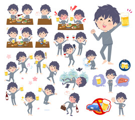 お酒に関するニート男性のセット