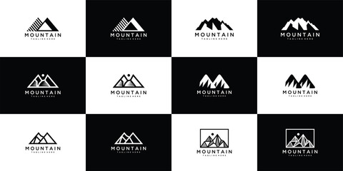 Collection mountain vector logo template