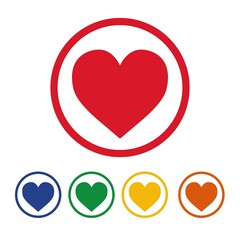 set of hearts icons love symbol colorful love and hate isolated on white background vector graphics