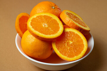 orange on a plate