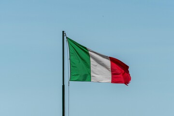 Italian flag flying in the sky