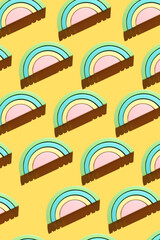 Pattern from Wooden construction set for development and learning.