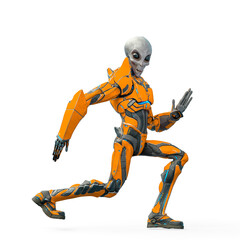 Obraz premium mega alien is doing a robot dance
