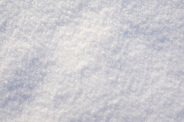 White snow from above. Pattern, Copy space, perfect for decoration. Top view.