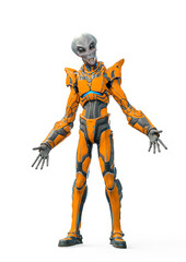 mega alien is standing and talking