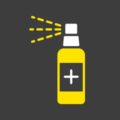 Obraz premium Anti-bacterial sanitizer spray, hand sanitizer icon