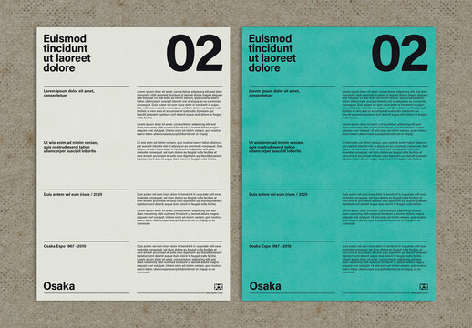 Minimal Swiss Typography Style Poster Layout