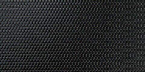 Hexagonal abstract metal background with light. Dark horizontal background with hexagons
