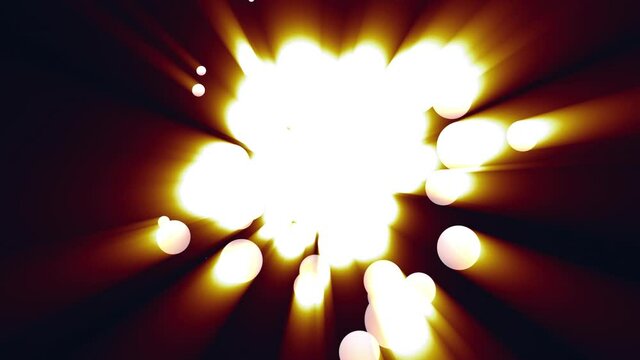 Bunch of chaotically moving fire spots. Animated abstract glow