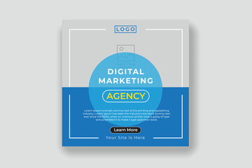 Creative business marketing banner for social media post template