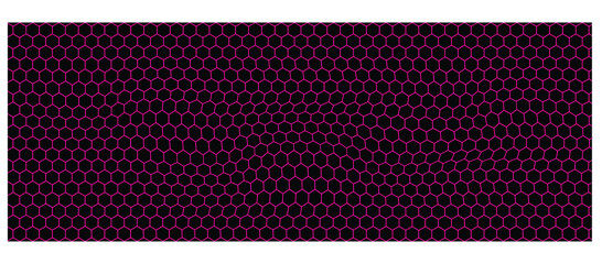 Pink hexagon lines wave background