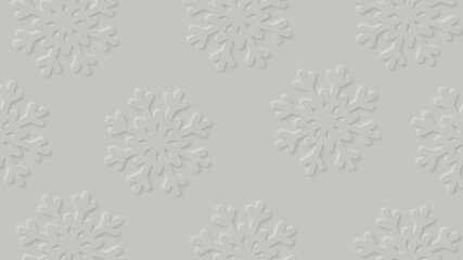 Christmas design with paper cut snowflakes on white background vector illustration.