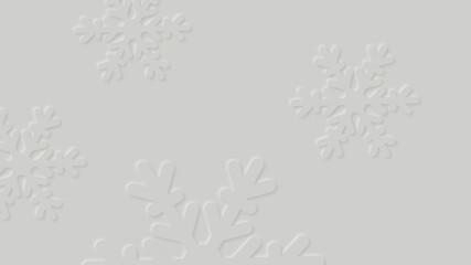Modern winter background white design in paper art vector.
