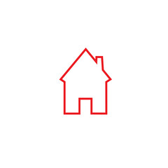 Fototapeta premium House icon vector isolated on white background. Trendy house icon in flat style. Template for app, ui and logo. Icon house for your web site. Modern house icon