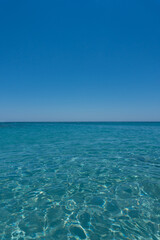 Water at elafonissi beach, Crete.