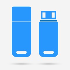 USB flash drive isolated object. Vector illustration.