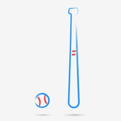 Baseball isolated object. Vector illustration.