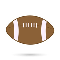 American Football isolated object. Vector illustration.