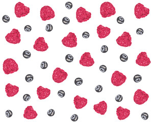 raspberry and blueberry pattern 