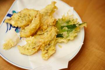 Tempura seafood and vegetable tempura 