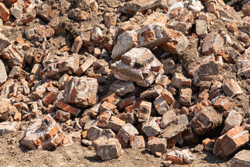 pebble stone crush production. Crushed stone fine gravel as background and texture