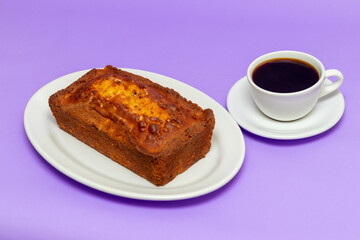 pan de elote con cafe