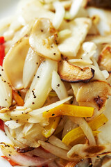 Stir-fried Mushroom Vegetables on a Plate