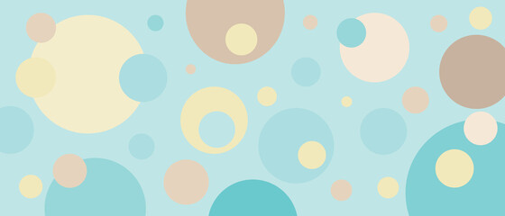 Colored background with neon circles and balls for the New Year's card. Template for a festive splash or cover.