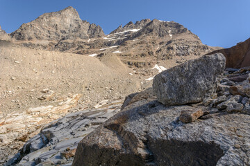 Rocky mountains in the Italian Alps.