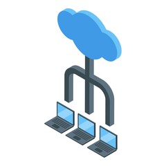 Cloud network icon isometric vector. Data system. Business server
