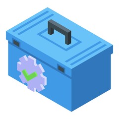 Repair tool box icon isometric vector. Toolbox kit. Repair toolkit