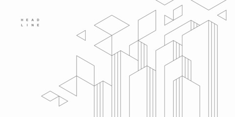 Abstract geometric technological background. Architectural construction.