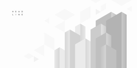 Abstract geometric technological background. Architectural construction.