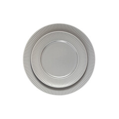 Ceramic plates isolated on white background