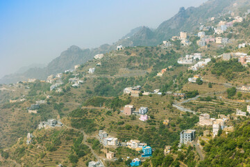 Fototapeta premium Views across the Faifa mountains in Jazan region of Saudi Arabia