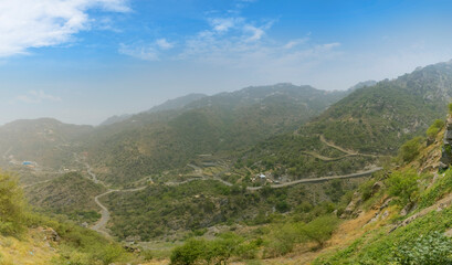 Views across the Faifa mountains in Jazan region of Saudi Arabia