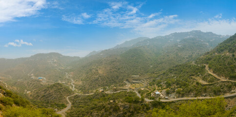 Views across the Faifa mountains in Jazan region of Saudi Arabia