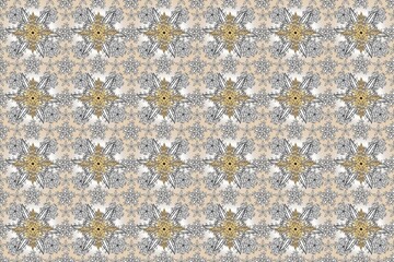 seamless pano pattern on colorful backround with golden elements