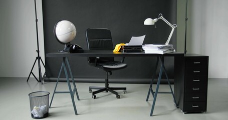 A photo of a desk