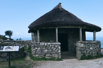 Fototapeta na wymiar Ancient Celtic Hill- Castro Santa Tecla. A Guarda, Pontevedra, Galicia.
