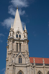 Fototapeta na wymiar Detail of the exterior of a church in France