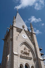 Obraz premium Detail of the exterior of a church in France