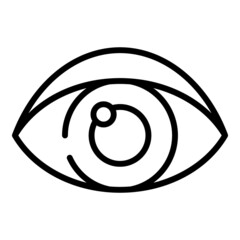 Healthy eye icon outline vector. Cognitive process. Brain system